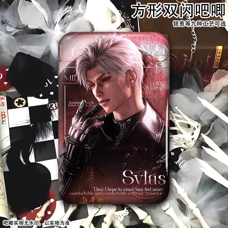 Anime Style Reflective Double Foil Badge – Rectangular Character Pin Set (Mystery Design, Limited Edition)