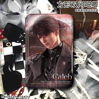 Anime Style Reflective Double Foil Badge – Rectangular Character Pin Set (Mystery Design, Limited Edition)