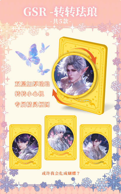 Anime Style Double Foil Character Badge Set – School Romance Series Rectangular Pins